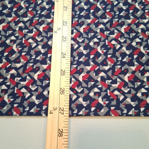 Lauren Ralph Lauren Geometric Top Womens Sz XL Navy Fall Career Dark Academia - Picture 10 of 10